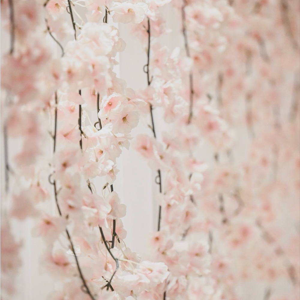Pink Floral Hanging Cherry Blossom Garlands